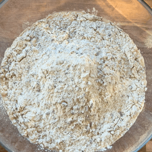 domowy chleb mieszanie składników