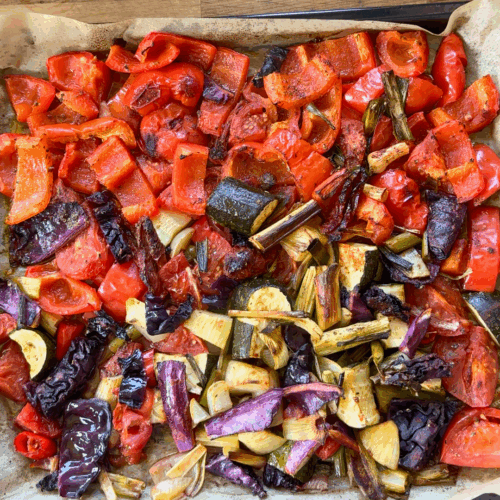 pieczemy warzywa do makaronu