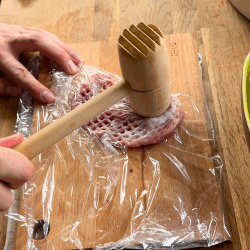 rozbijamy polędwiczki wieprzowe