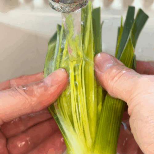 surówka z pora myjemy