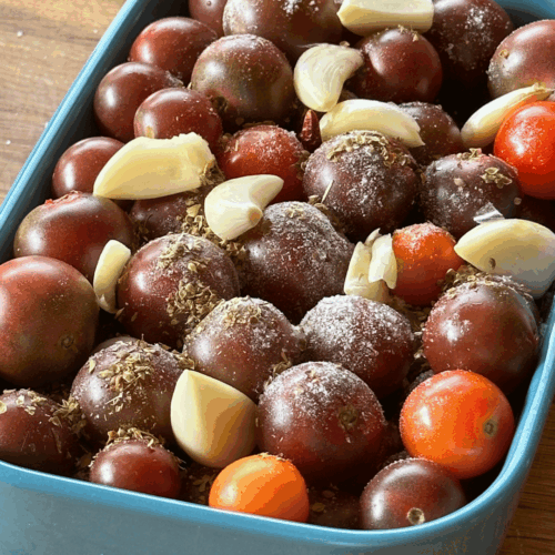 pomidorki konfitowane czosnek