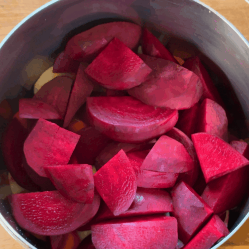 barszcz wigilijny, przygotowanie warzyw