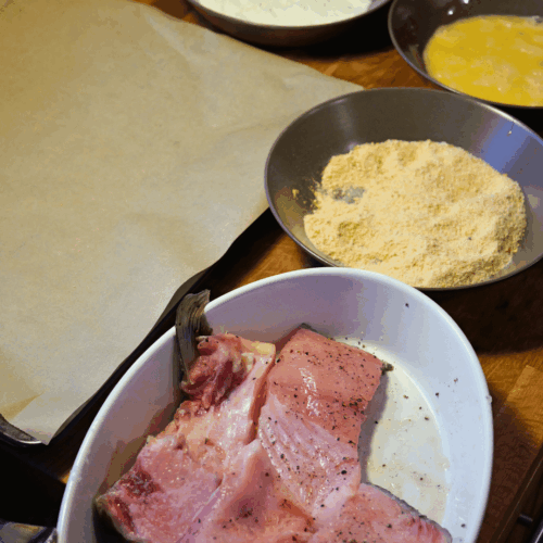 karp z piekarnika Przygotowanie panierki