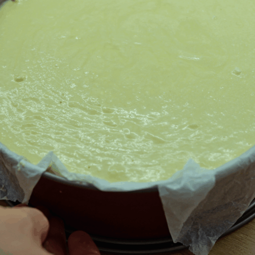 sernik pistacjowy usuwanie pęcherzyków