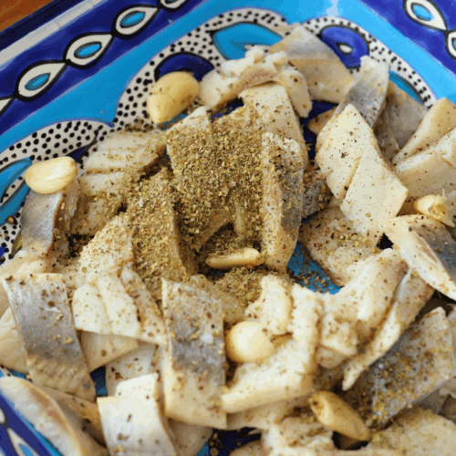 cymes śledziowy, przyprawianie