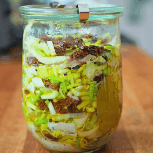 śledzie z porem krojenie pora