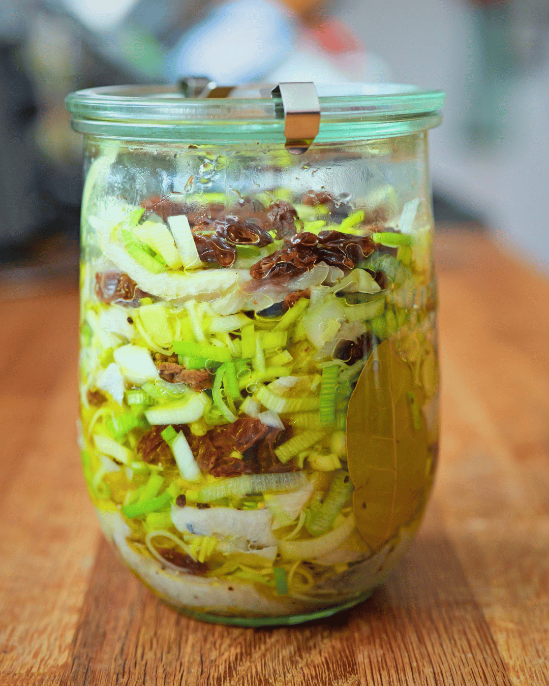 śledzie z porem krojenie pora