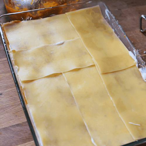 jak zrobić lasagne 11 trzecia warstwa makaronu