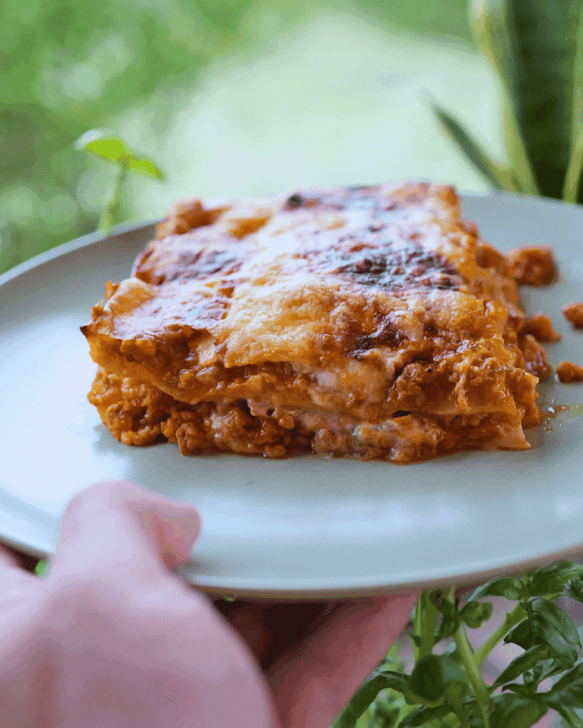 jak zrobić lasagne, lasagne na talerzu